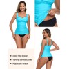 Ocean Blues Women's Sky Blue Tummy Control Tankini Top with