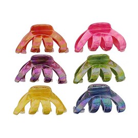 Zac's Alter Ego 6 Pieces 8.5cm Large Hair Octopus Clamps/Bulldog Claw Clips