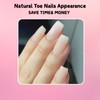 Short Square Press on Nails,White Gradient Press On Nails,12 Sizes