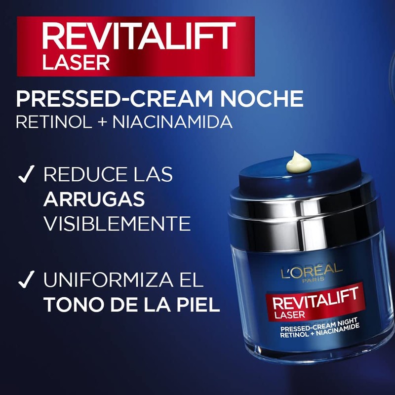 Revitalift Laser Crema Noche Con Retinol Y Niacinamida 50 ml