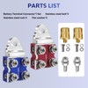 8-Way Lead-Acid Battery Terminal Connectors, Positive and Negative Set, Compatible