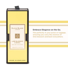 Olivia Blake Lime Blossom & Basil Perfume for Women – Fine Fragrance Eau de Cologne Spray, 100 ml/3.3 fl oz