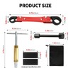 6 Pcs Angle Stop Wrench Kit with 1/2" Compression Sleeve