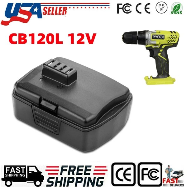 For RYOBI CB120L CB121L BPL-1220 4.0AH Lithium Power Tool Battery