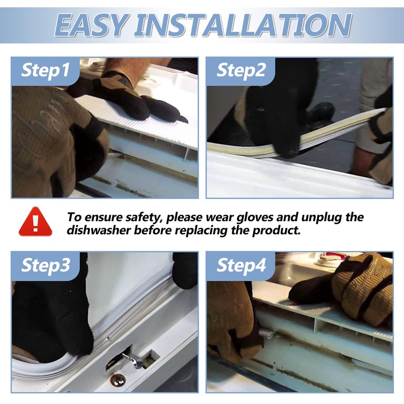 【UPGRADED】WD08X10057 Dishwasher Door Gasket Seal Kit by Cenipar Compatible with