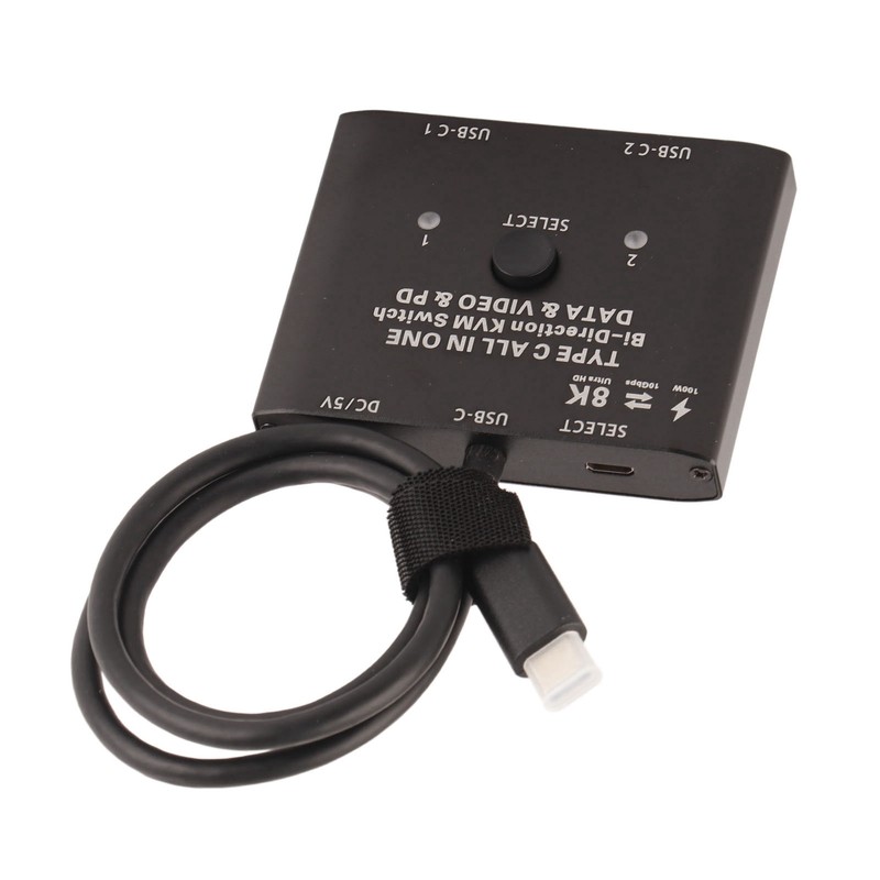 USB C Bi Directional Switcher 2 in 1 Out 1