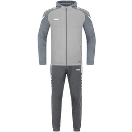 JAKO Men's Polyester Performance Tracksuit with Hood, Soft Grey/Stone Grey, XL