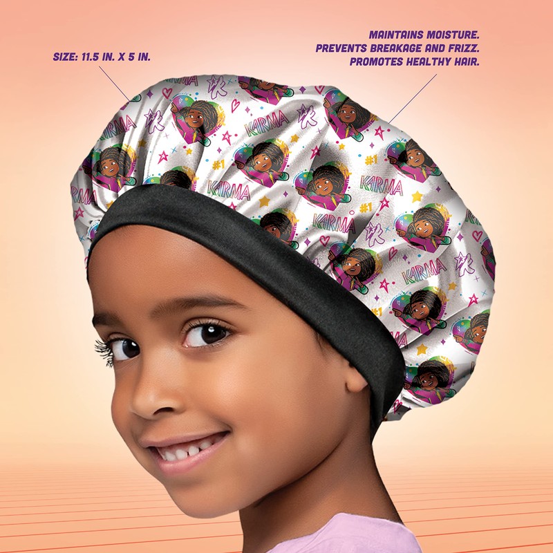 Camryn's BFF Karma's World White Hearts Satin Bonnet