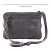 Wise Owl Accessories Small Triple Zip Real Leather Women's Crossbody-