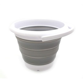 SAMMART 5L Collapsible Plastic Bucket - Foldable Round Tub - Portable Fishing Water Pail - Space Saving Outdoor Waterpot