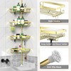 DAOYA Shower Caddy Tension Pole - Gold Corner Shower Caddy