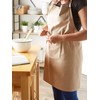 DII Everyday Basic Kitchen Collection, Plus Size Apron, Stone