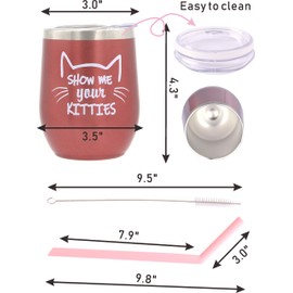 DORADREAMDEKO - Regalos de gatos para amantes de los gatos, tazas de gatos para amantes de los gatos, regalos para amantes de los gatos, vaso de gato, dama loca, amante de los gatos, regalos para