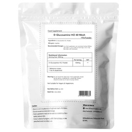 UKHealthHouse Glucosamine Hydrochloride Powder Joint and Cartillage Support Extra Strength 40 Mesh D-Glucosamine HCL Powder Glucosamine HCL Supplement (100g)