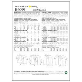 Butterick Patterns B6099 Misses' Tunic, Size ZZ