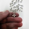 Sterling Silver Tiny Maltese Cross Charm Necklace (16)