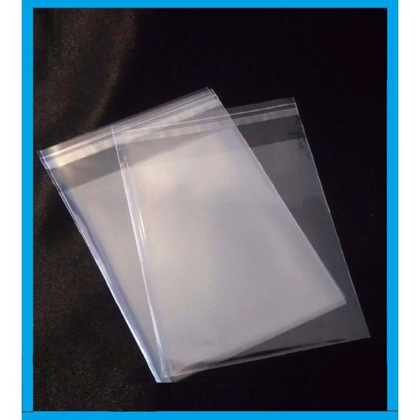 Unbranded 300 Clear Cello Resealable Plastic Bags with Self Adhesive