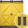 JOY DECOR 2 Pack Pocket Door Handles, 5.9" Rectangular Recessed