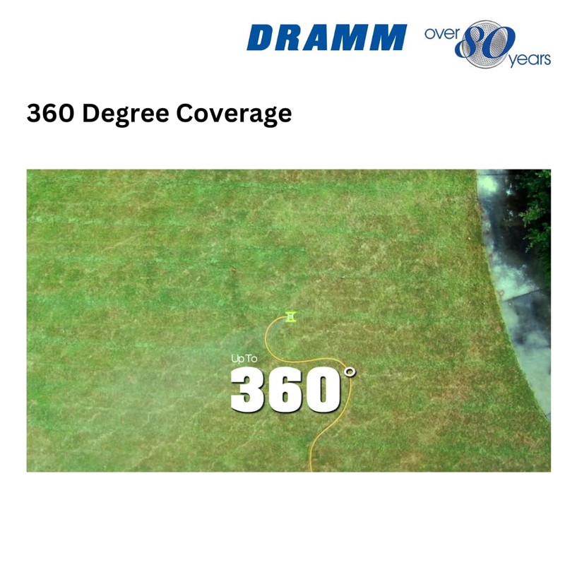 Dramm ColorStorm Gear Drive Sprinkler on Heavy Duty,Durable Metal Base,