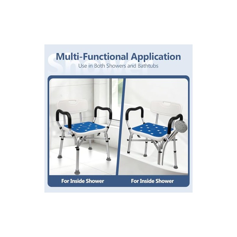 Shower Chair for Inside Shower 500lbs - Bariatric Shower Seat
