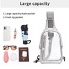 TINYAT Clear Sling Bag Stadium Approved Transparent Bag Crossbody Casual