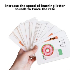 Lit Letters Flash Cards - Embedded Pictograph Mnemonics - 26Pcs Preschool Alphabet Learning Tool, Learn Letter Sounds up to 2X Faster with Educational Early Learning Flashcards