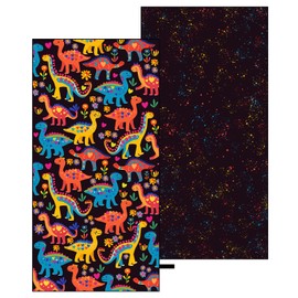 MelonBoat Large Microfiber Beach Towel: Cute Dinosaur Sand Free Beach Towel for Travel, Super Absorbent Quick Dry, Lightweight Compact for Kids Trip Vacation Beach Bath Yoga Camping Pool Swim, 1 Pack