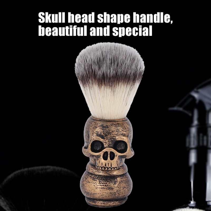 Men's Shaving Brush with Creative Skeleton Shape Handle Facial Beard
