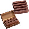 70 Pcs Alphabet Wooden Rubber Stamps with Box Letter Number