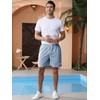 Decorie Men's Summer Shorts Cotton Corduroy Cargo Shorts Stretch Elastic