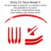 YJMOTOR Fit Ttesl Model Y Side Mirror Trim Strip Compatible