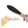 Healeved 2pcs Double-sided Wooden Foot Rubbing Tool Exfoliator for Dead
