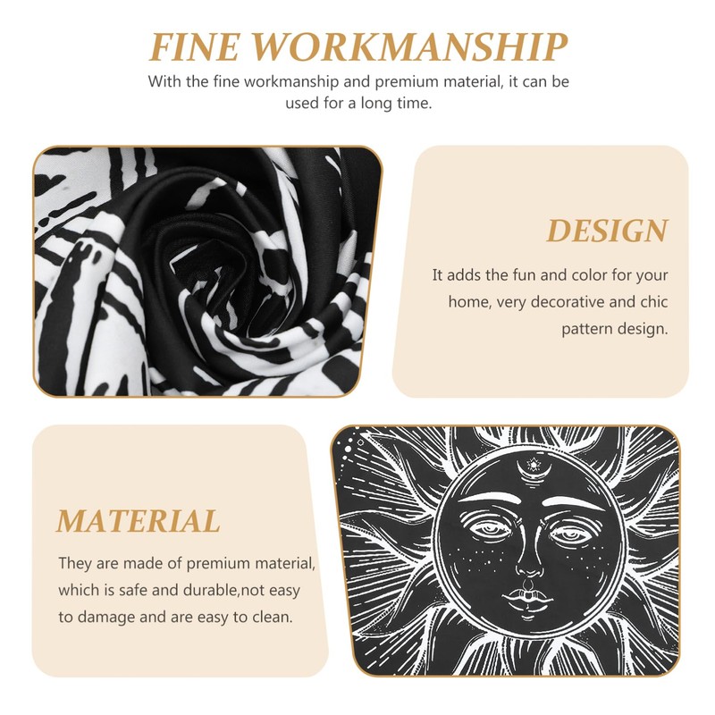 GRIRIW Black White Sun Tapestry Wall Hanging Boho Decor for