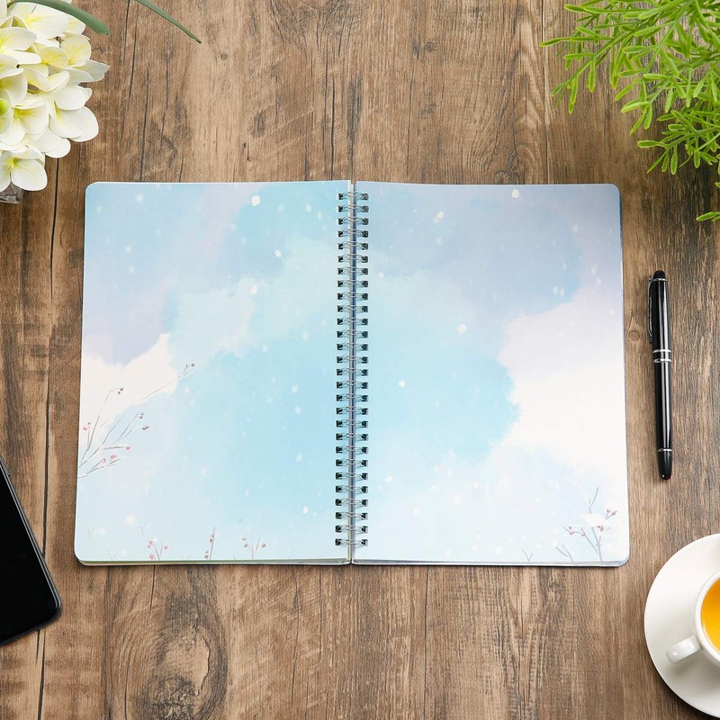 siixu Spiral Journals for Writing, Color Illustration Notebook With an