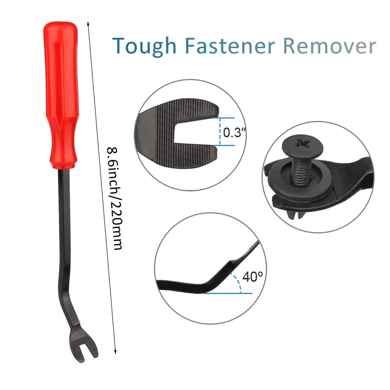 Car Clips & Plastic Rivets Assortment Kit - 6 Sizes