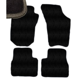 Charcoal Edge Custom Fit Front & Rear Carpet Floor Mats, Black, Compatible with Nissan Maxima 1988 1987 1986 1985