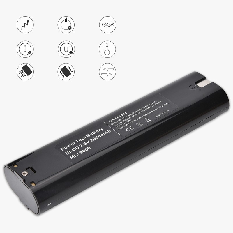 2000mAh Large Capacity Rechargeable Battery for Makita Drill 9.6V Fast