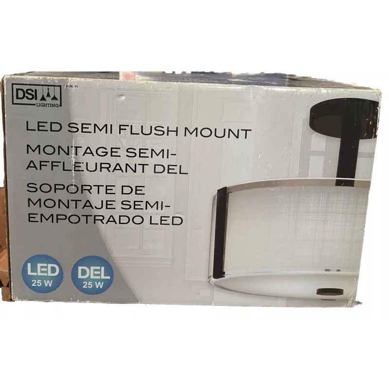 DSI Lighting Bronze LED Semi-flush Mount ~NIB 13.8” Wide X