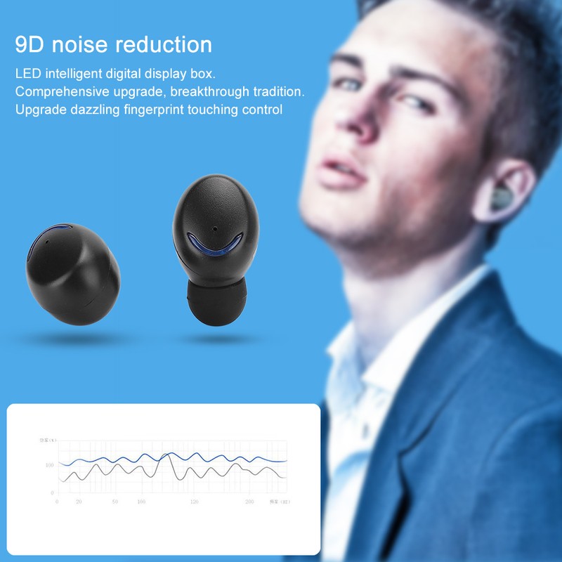 F9-5 Black ABS LED Digital Display Breathing Light Touching Control