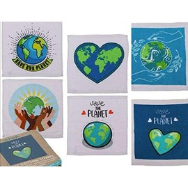 3er Set Planet Magic Towel, Magic Towel, Terry Towels, Children's Towels, Approx. 30 x 30 cm Large Towel, Children's Party Bag Joke Item