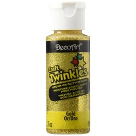 DecoArt Craft Twinkle Paint, 2-Ounce, Gold