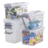 Minekkyes 6-Pack Home Storage Bins, Plastic Container, Latching Box with