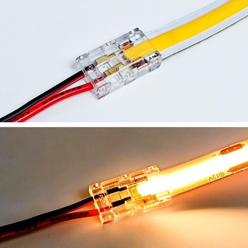 10PACK LED Strip Connector Kit – 2 Pin 8mm COB