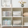 Clear Large Storage Baskets for Shelves, Collapsible Storage Bins with