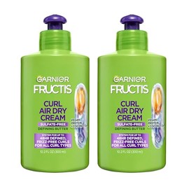 Garnier Hair Care Fructis Curl Nourish Butter Cream Leave-In Conditioner for Curly Hair, 2 Count, Packaging May Vary