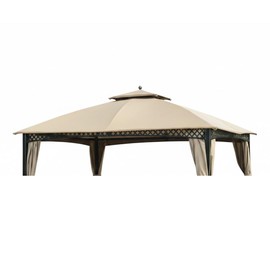 Garden Winds Durable Replacement Canopy Top Cover Compatible with The L-GZ717PST-C, A111001701 Windsor Dome 10' x 12' Gazebo - Classic Sand, RipLock 350