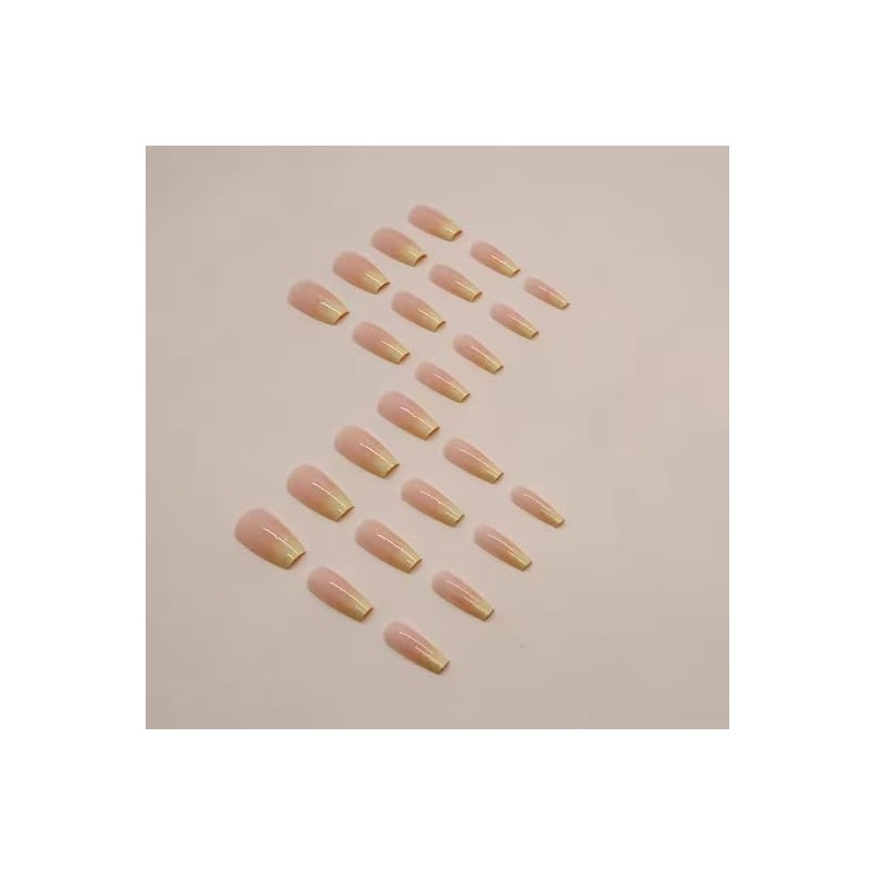 artificial nails (yellow, Medium)