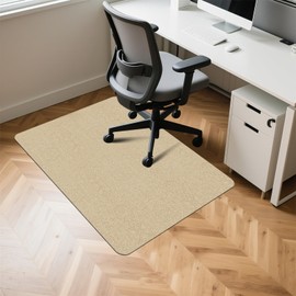 MI CASA Office Chair Mat for Hardwood Floor 120 x 90cm Carpet Floor Protector Anti-Slip Mat for Home and Office, Rolling Chair, Computer Desk, Tan
