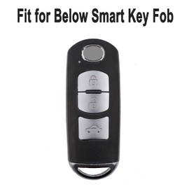 Key Fob Cover Case Fit for Mazda 8 CX-4 CX-5 CX-7 CX-9 Atenza Axela Keyless Entry Remote Case Holder ABS Carbon Fiber Pattern (Black)