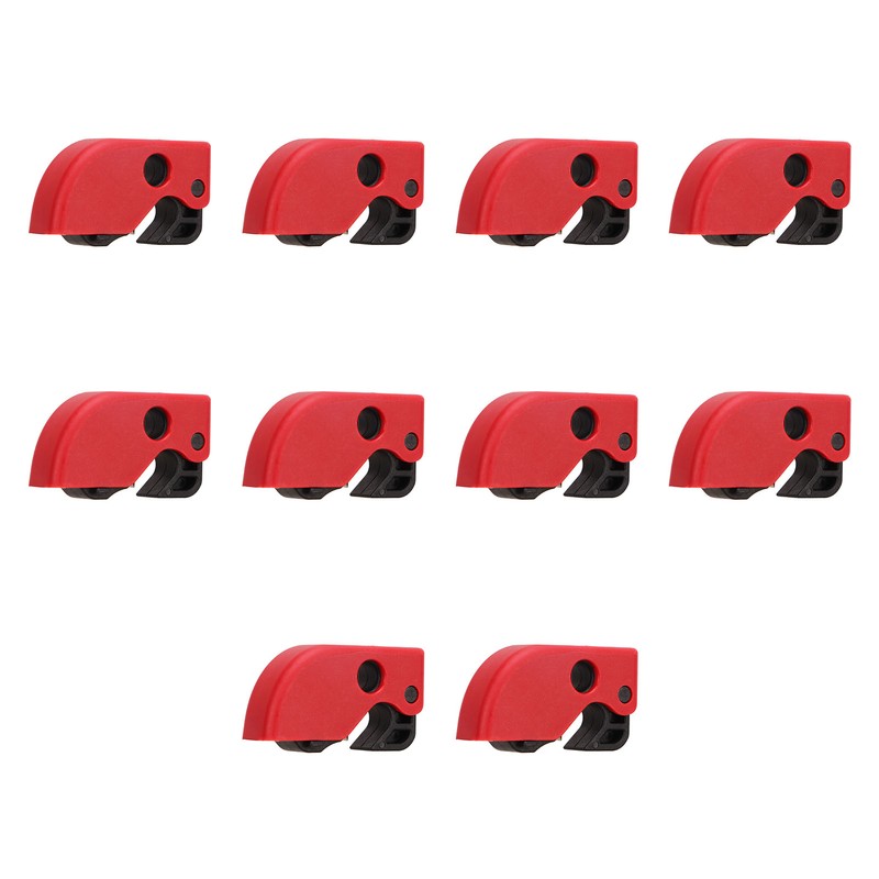 10Pcs Circuit Breaker Lockout Device Clamp On Safety Lock Set